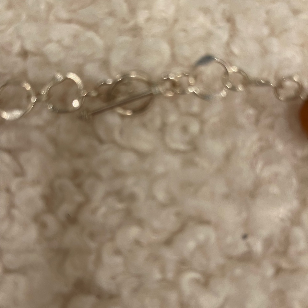 Handcrafted honey-colored agate necklace , Excellent Condition - Picture 5 of 6